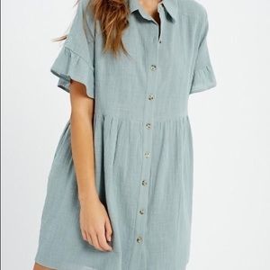 Breath of Youth Summer Days Sage Blue Green Dress